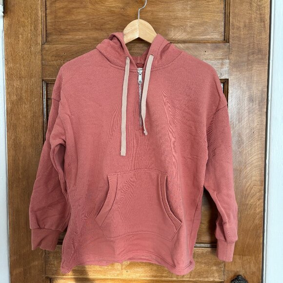 Madewell (Re)sourced Cotton Relaxed Hoodie Sweatshirt in Rose Dust - XS - Picture 1 of 5